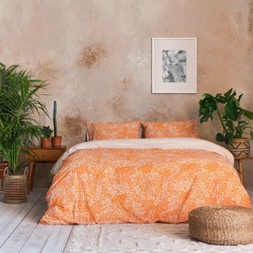 Σεντόνια Μονά (Σετ) Nima Bed Linen Mamba Deep Orange Πορτοκαλί ΜΕ ΛΑΣΤΙΧΟ 100x200+32