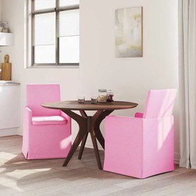 vidaXL Καρέκλες φαγητού 2 pcs Ροζ 57 x 67 x 95 εκ ύφασμα