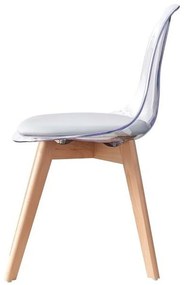 Καρέκλα Τραπεζαρίας DKD Home Decor Γκρι Ξύλο Πολυανθρακικό 54 x 47 x 81 cm