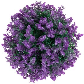 Τεχνητό Φυτό Θάμνος Πυξάρι 78519 Φ26cm Green-Purple GloboStar Πλαστικό