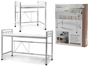 Ράφι Πάγκου Ρυθμιζόμενο Elodie Λευκό Μέταλλο 40-65x22x37cm