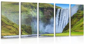 Εικόνα 5 τμημάτων εικονικός καταρράκτης στην Ισλανδία - 100x50