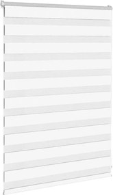 vidaXL Ζέβρα τυφλή Λευκό Πλάτος υφάσματος 90,9 εκ. Πολυεστέρας