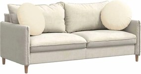 vidaXL Μαξιλάρια καθισμάτων 2 pcs Κρεμ Ø50 x 19 εκ