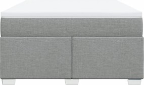 vidaXL Κρεβάτι Boxspring με Στρώμα Αν. Πράσινο 160x200εκ Υφασμάτινο
