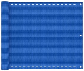 vidaXL Διαχωριστικό Βεράντας Μπλε 75x500 εκ. από HDPE