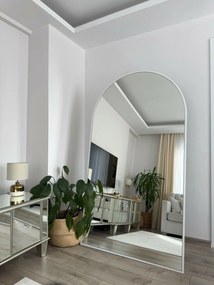 Stewehome Οβάλ Καθρέπτης Δαπέδου Μοντέρνου Σχεδιασμού λευκό 180x100 cm