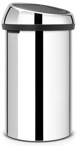 Κάδος Brabantia Touch Bin 647254, 60 l, ομαλό και αθόρυβο άνοιγμα, Inox