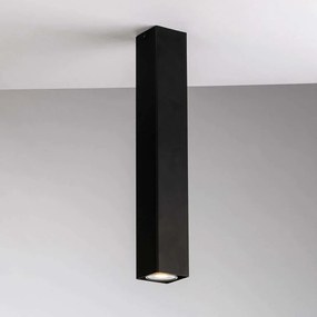 Φωτιστικό Οροφής - Πλαφονιέρα Fluke I-FLUKE-PLQ40 NERO 1xGU10 6x6x40cm Black Luce Ambiente Design Metal