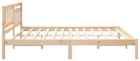 vidaXL Σκελετός Κρεβατιού Καφέ 180 x 200 cm Μασίφ ξύλο πεύκου