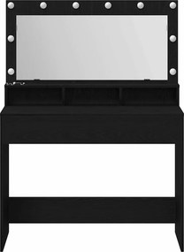 vidaXL Τραπέζι περιποίησης Μαύρη Οξυά 100 x 41 x 135 εκ.