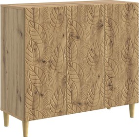 vidaXL Πλαϊνό γραφείο Artisan Δρυς 89 x 34,5 x 80 εκ