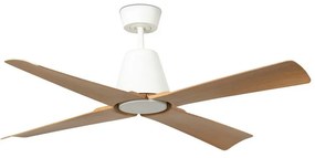 Ανεμιστήρας Οροφής Typhoon 34105-130 D130cm 4V WOOD IP44 19W 3000K White-Natual Faro Barcelona Διάμετρος 130cm