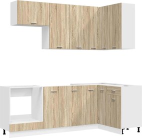 vidaXL Μονάδα κουζίνας LYON 8 pcs Sonoma Δρυς Επεξεργασμένο Ξύλο