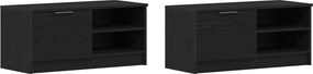 vidaXL Ντουλάπι TV 2 pcs Μαύρη Οξυά 80 x 35 x 36,5 cm