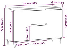 ΜΠΟΥΦΕΣ ΠΑΛΙΟ ΞΥΛΟ 104 X 35 X 70 ΕΚ. ΑΠΟ ΕΠΕΞΕΡΓΑΣΜΕΝΟ ΞΥΛΟ 857266