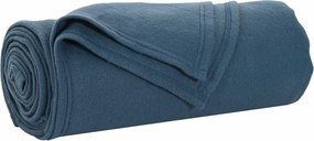 vidaXL Κουβέρτα Σκούρο μπλε 200 x 150 cm Μαλλί
