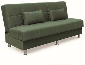 FELINA GREEN ΥΦΑΣΜΑ 3ΘΕΣΙΟΣ ΚΑΝΑΠΕΣ/ΚΡΕΒΑΤΙ ΜΕ ΑΠΟΘ.ΧΩΡΟ 182X90εκ.