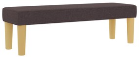 vidaXL Κρεβάτι Box Spring με Στρώμα & Πάγκο Σκούρο Καφέ 120x200 cm Ύφασμα