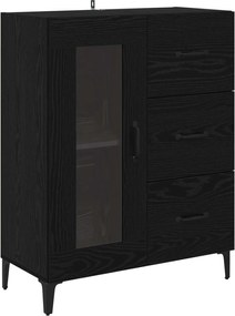 vidaXL Highboard Μαύρη Οξυά 69,5 x 34 x 180 εκ. Επεξεργασμένο ξύλο