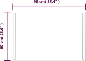 vidaXL Καθρέφτης Μπάνιου με LED 60x90 εκ.