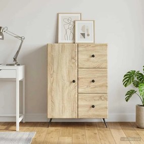 vidaXL Πλαϊνό γραφείο Sonoma Δρυς 66 x 34,5 x 90 εκ Επεξεργασμένο Ξύλο