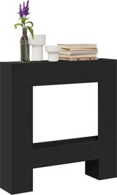 vidaXL Πλαίσιο Τζακιού Μαύρο 81x18x82 εκ. από Επεξ. Ξύλο