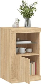 vidaXL Nτουλάπι Βοηθητικό με Φώτα LED Sonoma Δρυς Επεξεργασμένο Ξύλο