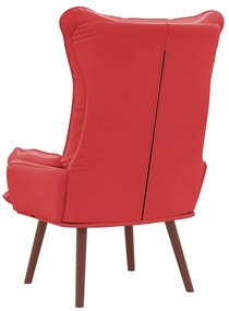 vidaXL Χαλαρωτική Πολυθρόνα Κόκκινο 69 x 74 x 93 εκ. Τεχνητό δέρμα