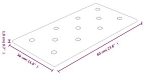 ΠΑΝΕΛ ΤΟΙΧΟΥ 12 ΤΕΜ. ΚΟΚΚΙΝΟ 60 X 30ΕΚ. 2,16 Μ² ΣΥΝΘΕΤΙΚΟ ΔΕΡΜΑ 343990