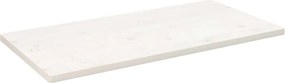 vidaXL Επιφάνεια Τραπεζιού Ορθογ. Λευκή 110x55x2,5 εκ. από Μασίφ Πεύκο