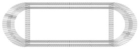 Συρματοκιβώτιο-Γλάστρα Υπερυψωμένη 300x100x100 εκ Γαλβ. Ατσάλι - Ασήμι