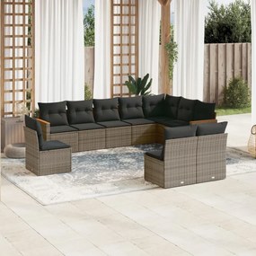 vidaXL Patio Sofa Set 10-θέσια Grey