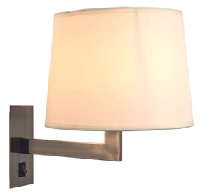 Φωτιστικό Τοίχου - Απλίκα ARB-2267/001 DONA WALL LAMP ANTIQUE BRASS 1Δ3 - Μέταλλο - 77-2119