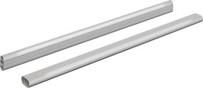 vidaXL Ράβδος Ντουλάπας 2 τμχ. Ασημί 472 x 15 x 29 mm