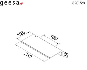 Geesa Leev 8201/28 Black Matt - Εταζερα