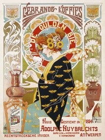Εκτύπωση έργου τέχνης Coffee Shop Advert (Art Nouveau Café) - Alphonse Mucha, (30 x 40 cm)