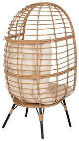 ΠΟΛΥΘΡΟΝΑ Τ.ΦΩΛΙΑ RATTAN  ΜΕΤΑΛ. ΠΟΔΙΑ ΜΑΥΡΑ 77x72x148 εκ.