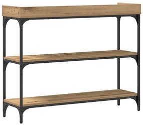 vidaXL Τραπέζι Κονσόλας με ράφι artisan δρυς 100 x 30 x 80 εκατοστά