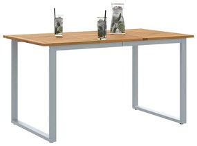 vidaXL Τραπέζι Κήπου για Φαγητό Γκρι 140 x 80 x 75 cm