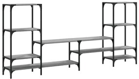 vidaXL Έπιπλο Τηλεόρασης Γκρι Sonoma 206,5x28,5x95 εκ. από Επεξ. Ξύλο