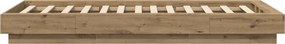 vidaXL Κρεβάτι δαπέδου Artisian Δρυς 80 x 210 cm Επεξεργασμένο Ξύλο