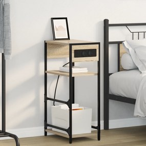 vidaXL Κομοδίνο Sonoma Δρυς 40 x 27 x 76 εκ Επεξεργασμένο ξύλο
