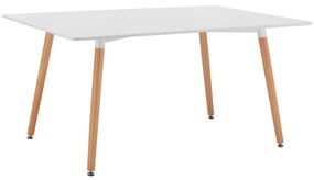 Kitchen Table  Minimal, White MDF, legs BEECH, 160x90x74