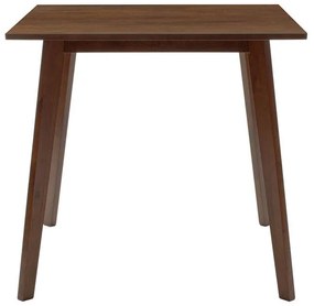 Τραπέζι Benson MDF με καπλαμά  χρώμα καρυδί 80x80x75εκ 80x80x75 εκ.