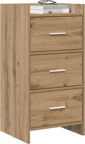 vidaXL Πλαϊνό γραφείο Artisan Δρυς 40 x 36 x 80 εκ Επεξεργασμένο Ξύλο