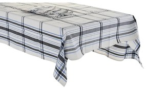 Τραπεζομάντιλο και πετσέτες DKD Home Decor 250 x 150 x 0,5 cm Μπεζ Μπλε
