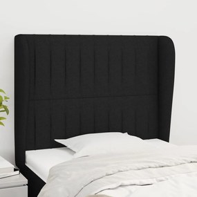 Κεφαλάρι με Πτερύγια Μαύρο 83x23x118/128 εκ. Υφασμάτινο 3118170