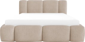 Επενδυμένο Κρεβάτι Bianco-Μπεζ-140 x 200