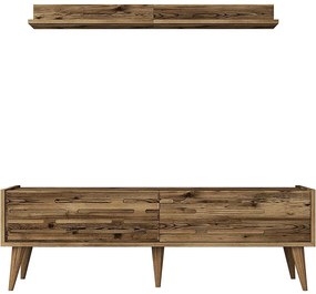 Σύνθεση Τηλεόρασης Valensiya 845HCT5387 140x35x45cm Walnut